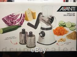 100% Genuine! AVANTI Table Top Drum Grater with 3 Blades! RRP $79.95