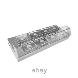 110V 8-Pan Commercial Bain-Marie Buffet Food Warmer Steam Table Rubber Foot