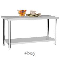 120cm Length Restaurant Kitchen Food Prep Table Work Bench Table Stainless Steel