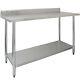 120x60cm Stainless Steel Commercial Catering Table Kitchen Worktop Prep Table