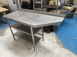 150x60cmx88.5 Stainless Steel Commercial Catering Table Kitchen