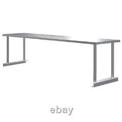 180cm Stainless Steel Top Single Tier Overshelf Kitchen Over Shelf Prep Table