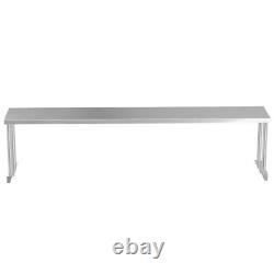 180cm Stainless Steel Top Single Tier Overshelf Kitchen Over Shelf Prep Table