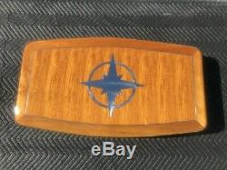 19 by34 Genuine Burmese Teak Yacht/Boat/RV Table with stainless Steel inlay