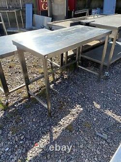 1.2M Long X 60cm Stainless Steel Prep Table With Appliance Gap Underneath