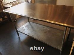 24 in. X 48 in. Stainless Steel Utility Table Kitchen Work Center Island NEW