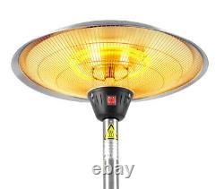 2.1kW IP44 Halogen Bulb Infrared Electric Table Top Heater with 3 Heat Settings