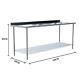 2/3/4/5/6ft Catering Table Stainless Steel Worktop Commercial 2 Tier Work Bench