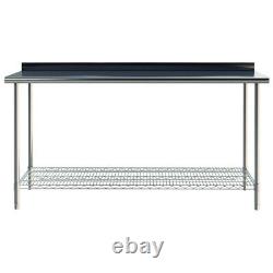 2/3/4/5/6FT Stainless Steel Commercial Kitchen Work Bench Catering Table +Shelf