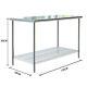 2-6ft Stainless Steel Commercial Kitchen Work Bench Catering Table Wire Shelf Uk