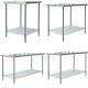 2 Layer Stainless Steel Work Table Catering Picnic Table Worktable Shelf Kitchen