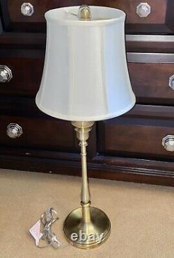 2 Ralph Lauren Darien Candlestick Table Lamps Brass Gold NWT