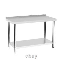 2 Tier Stainless Steel Commercial Catering Kitchen Food Prep Table Work Bench