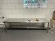 2 Low Centre Bench Tables High Quality 304 Stainless Steel Kitchen