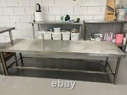2 low Centre bench tables high quality 304 Stainless Steel kitchen