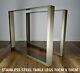 2 X Stainless Steel Metal Table Legs Box Chunky / Industrial / Dining / Wooden