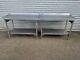 2x Stainless Steel Prep Tables W120 Cm / Catering/ Commercial