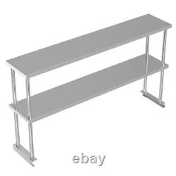 3/4/5FT Commercial Stainless Steel Table Overshelf Kitchen Prep Work Bench Set
