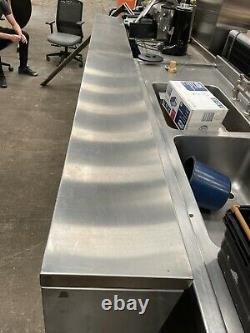 3 Meter Stainless steel cupboard Back bar Prep Table