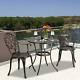 3-piece Patio Bistro Dining Set Cast Aluminum Table And Chairs With Ice Bucket