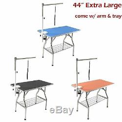 44 Large Stainless Steel Heavy Duty Pet Dog Foldable Grooming Table -Flying Pig