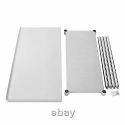 48x24 Stainless Steel Work Bench Kitchen Catering Table Backsplash 2x4FT 1.2mm