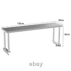 4FT 120CM Kitchen Commercial Catering Table Stainless Steel Food Prep Work Bench