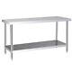 4ft Commercial Stainless Steel Catering Table Kitchen Work Bench Top Splashback