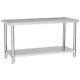 4ft Commercial Stainless Steel Work Bench Catering Prep Table Kitchen Worktop Uk