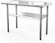 4ft Kitchen Catering Table, Heavy Duty Table Prep Workbench Stainless Steel