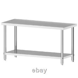 4FT Stainless Steel Work Bench Catering Food Prep Table Kitchen Top Worktable