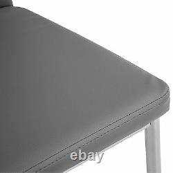 4 Modern dining chairs dining room chair table faux leather furniture cozy grey