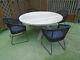 4 Seasons Outdoor Furniture Teak Louvre Table And 4 Mila Chairs