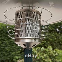 4kW Garden Gas Patio Heater Outdoor Table Top Polished Stainless Steel