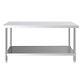 4x2ft Stainless Steel Kitchen Worktop Commercial Catering Food Pre Work Tables