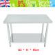 4x2ft Stainless Steel Work Bench Commercial Catering Table Kitchen Worktop Prep