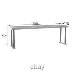 4x2ft Stainless Steel Kitchen Work Table Food Prep Bench for Commercial Catering
