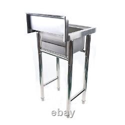 50X50 cm Commercial Catering Stainless Steel Sink Kitchen Wash Table Single Bowl