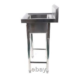 50X50 cm Commercial Catering Stainless Steel Sink Kitchen Wash Table Single Bowl