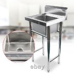 50x50cm Commercial Kitchen Catering Stainless Steel Sink Single Bowl Wash Table