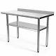 5ft Kitchen Catering Table, Heavy Duty Table Food Prep Workbench Stainless Steel
