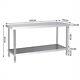 5ft Kitchen Work Bench Stainless Steel Top Prep Surface Table For Catering Use