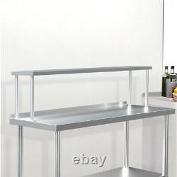 5FT Stainless Steel Catering Table Top Storage Shelf Kitchen Work Bench Top Rack