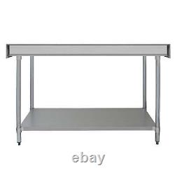 5ft Food Preparation Kitchen Catering Table, Stainless Steel, 250kg Capacity