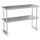 60-180cm Stainless Steel Work Table Commercial Catering Table Kitchen Prep Table