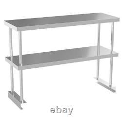 60-180CM Stainless Steel Work Table Commercial Catering Table Kitchen Prep Table