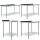 60/90/120/150/180cm Kitchen Work Table Stainless Steel Catering Bench/wheels New