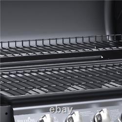 6 Burner Gas BBQ Grill with Side Burner & Shelf Stainless Steel Large Barbecue