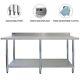 7ft Kitchen Work Bench Catering Table Commercial Stainless Steel Prep Surface