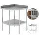 900mm Stainless Steel Commercial Kitchen Prep & Work Table Corner Unit Workbench